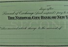 1900s Antique Blank National City Bank Of New York Check Exchange Notes On Back