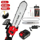 12  Cordless Chainsaw 21v Brushless Electric Handheld Chain Saw 2battery charger