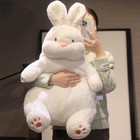 Giant Big Rabbit Plush Large Stuffed Animal Hugging Pillow 22in Length  18in    