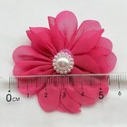 25pcs Fabric Ribbon Flowers Bows Rhinestone Appliques Craft Bulk A445 Multi-c   