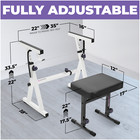 Heavy Duty Keyboard Stand   Bench Set-adjustable For 54-88 Key Digital Pianos