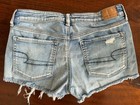 American Eagle Next Level Stretch Jean Shorts Distressed Lace Midi Size 8