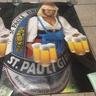 1982 Vintage St  Pauli Girl Beer Promo Poster Advertising Garage Decor 22 X 32