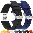18mm 20mm 22mm Soft Silicone Watch Band Divers Replacement Strap Quick Release