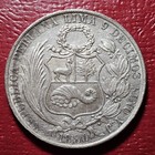 1880 Peru Un Sol Silver Coin Au
