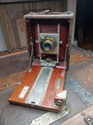 Antique Conley Model Xv Camera  Red Bellows  1911 Wollensak Brass Lens   Parts