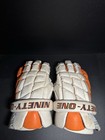 Brine King Style Lacrosse Gloves Men Orange White Team Issued Team 91
