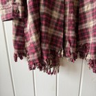 Women   s Easel Open Tunic Length Shirt  Plaid  Long Sleeve  Size Large