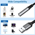 Usb To 3 5mm Jack Audio Adapter  2-pack   Usb To Audio Jack Adapter Headset  Usb