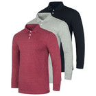 3-pack  Men s Cotton Jersey Long-sleeve Polo Shirts  s-3xl 