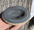 1lb4 6oz Brazilian Agate Crystal Geode Fully Polished Natural Crystal Core Agate