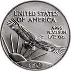 1 2 Oz American Platinum Eagle Coin  random Year  Bu 