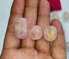 Rose Quartz Rune Stone Set 25 Pieces With Velvet Storage Pouch Home D  cor Use
