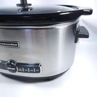     kitchenaid 6-quart Slow Cooker W  Solid Glass Lid Ksc6223ss Free Shipping 