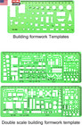 6 Pieces Plastic Measuring Templates Building Formwork Stencils Geometric Drawin