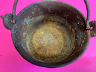 Vintage Cast Iron Antique Lead Smelting Melting Pot 5 5    X  4    Iron Handle