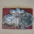 Nwb Arthur Court Cast Aluminum Grapes Leaf Marble Crackers Cheese Serving Dish