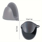2pcs Silicone Oven Mitts Heat Resistant Non-slip Pot Holder Gloves - New