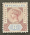 Travelstamps  Seychelles Stamps Queen Victoria Mint Og H 8 Cent Denomination