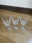 Set Of 3 Crystal Glass Vintage Wine Cups