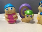 Lot Of 4 Hasbro 1986 Glo Worm Friends Finger Puppet Figures Glow Bug Vintage