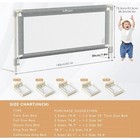 Mesh Toddler Bed Rail Guard 54  Gray Adjustable Height Safety Side Protector