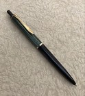 Vintage Pelikan 355 Ballpoint Pen  Green Striated W gold Filled Trim