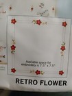New Aunt Martha s Ready To Embroider Retroflower Quilt Top 45 X 62 Cotton Fabric