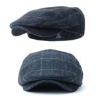 Plaid Herringbone Ivy Hat Wool Gatsby Cap Golf Driving Flat Cabbie Newsboy