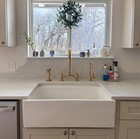 Vintage Victorian Brass Bridge Faucet  Kitchen Sink Unlacquered Brass Faucet