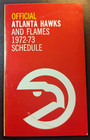 1972-73 Atlanta Hawks Flames Nba Basketball Nhl Hockey Team Pocket Schedule