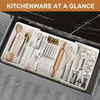 Drawer Cutlery Organizer Tray Kitchen Storage Holder Rack For Cutlery Silverware