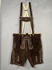 Lederhosen Pants Mens Size  eu 52  us 36  Brown German Suede Leather Oktoberfest