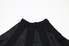 Vintage 60s 70s Streetwear Womens Size 24 Wool Satin Striped Skirt Black Usa