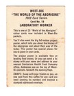 Weet-bix Australia - Aborigine  19 A Laboratory Worker