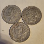 France 5 Five Francs - 1946-1947 Aluminum Coin - French 3 Coin Lot