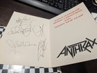 Anthrax 1988  Christmas Card Signed autographed By Full Band Nm  