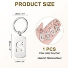 Initial Letter Key Chain  A-z Keychain Pendant Key Ring  Silver  letter S 