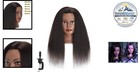 Real Hair Mannequin Head 16-18 Inch For Hairdresser Training Hair Styling