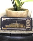 24k Black Gold Foil Plated  100 Dollar Bill Banknote Collectible