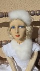 Antique Rare French Boudoir Doll  32    Poup  e De Salon Ancienne Hand Painted Face