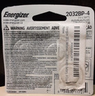 Energizer Cr2032 Lithium Watch Batteries 4 Pack New