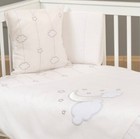     new      Luxurious 4 Piece Duvet Cover Crib Bedding  Moon   Stars Silver white