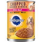 6 Pack  Chopped Ground Dinner Beef Wet Dog Food  13 2 Oz Can