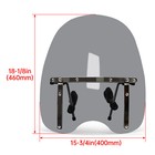 Smoke 18 x16  Motorcycle Windshield For Yamaha V Star Honda Valkyrie 1500 1800