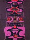 S  nger Screen-printed Vintage West German Wall Hanging Fabric Mid Century 70s