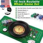 Roulette Wheel Game Set Include 16   Black Roulette Wheel 35  X 16  Rubber Table