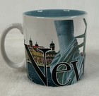Statue Of Liberty New York Museum Store Texture 3d Raised Art Coffee Mug Blue