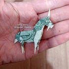 Dollar Origami Unicorn Made W  Real Money Handmade Cash Animal Mythical Creature