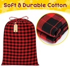 6pk Fabric Christmas Gift Bags Large 28 X 20   Cotton Santa Sack  Reusable Dr   